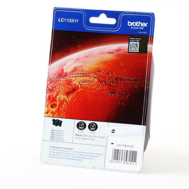 Brother Blæk LC1100HYBK Høj Kapacitet Sort