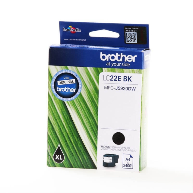 Brother Blæk LC22EBK LC-22E Sort