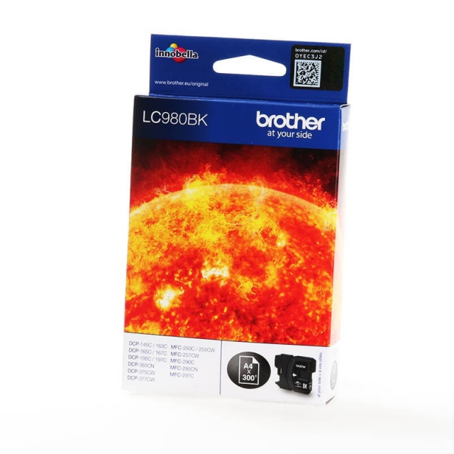 Brother Blæk LC980BK LC-980 Sort