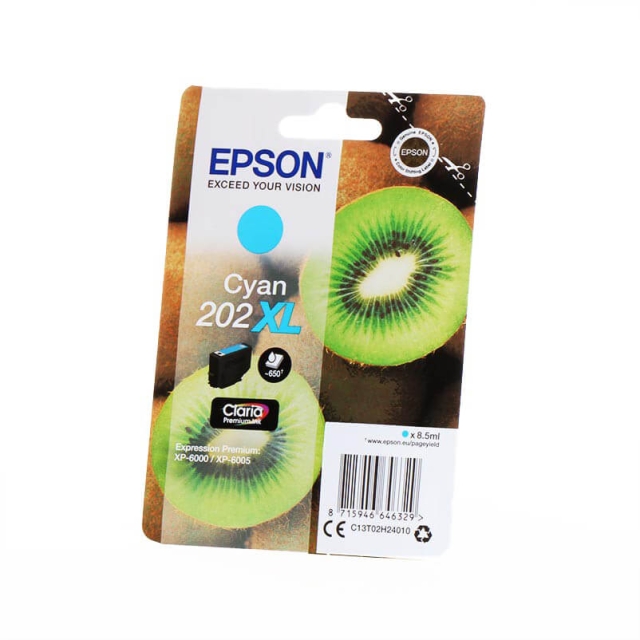 EPSON Blæk C13T02H24010 202XL Kiwi Cyan