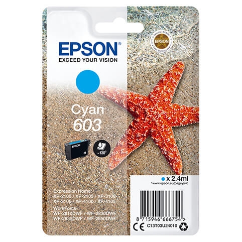 EPSON Blæk C13T03U24010 603 Starfish Cyan