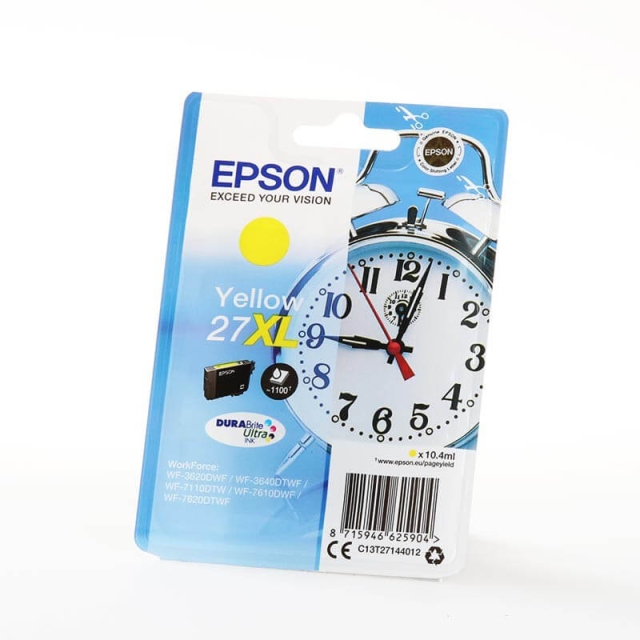 EPSON Blæk C13T27144012 27XL Alarm Clock Gul