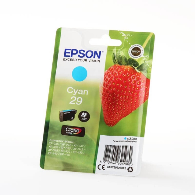 EPSON Blæk C13T29824012 29 Strawberry Cyan