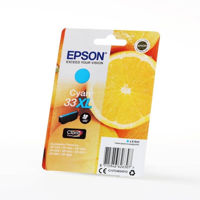 EPSON Blæk C13T33624012 33XL Orange Cyan