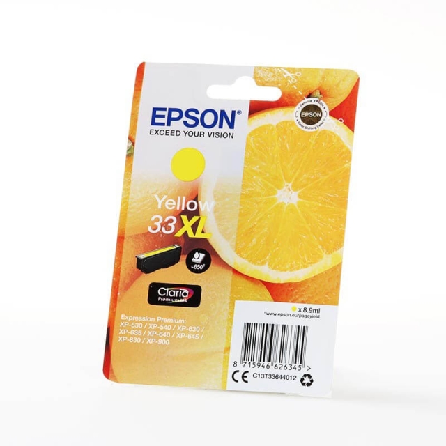 EPSON Blæk C13T33644012 33XL Orange Gul