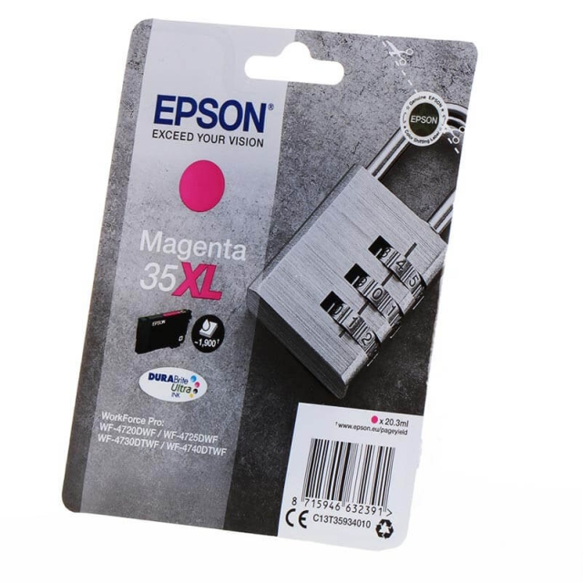 EPSON Blæk C13T35934010 35XL Padlock Magenta
