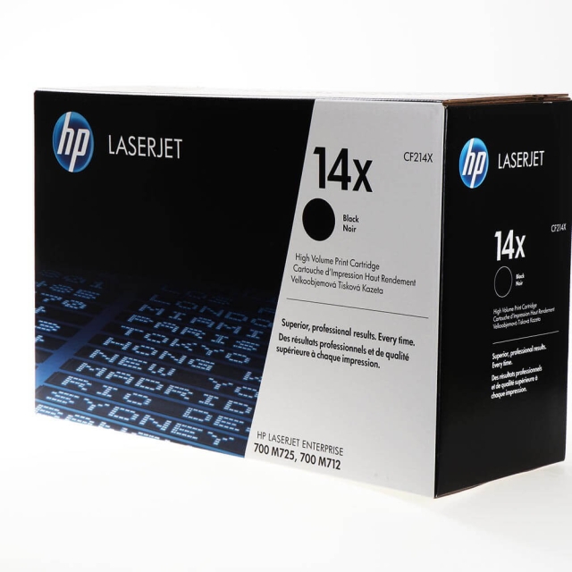 HP Toner CF214X 14X Sort