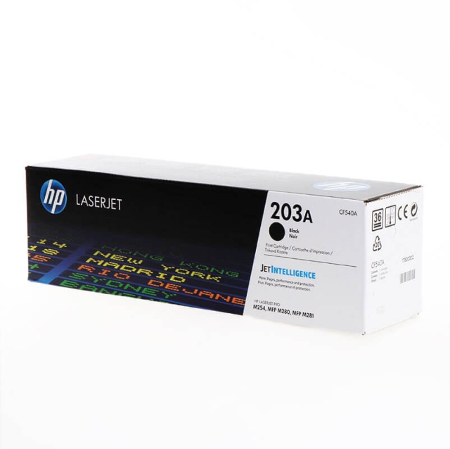 HP Toner CF540A 203A Sort
