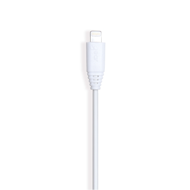Gear Rundt ladekabel Lightning til USB-A 0,3m Hvid MFI