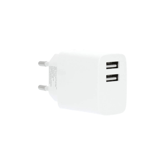 Gear Lader 220V 2xUSB-A 3.4A Hvid USB-C 2.0 kabel 1m