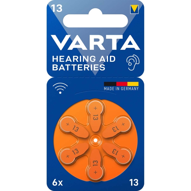 Varta Zink-Air Batteri Pr48 Type 13 | 1.45 V DC | 6-Blister | Hearing Aid | Orange
