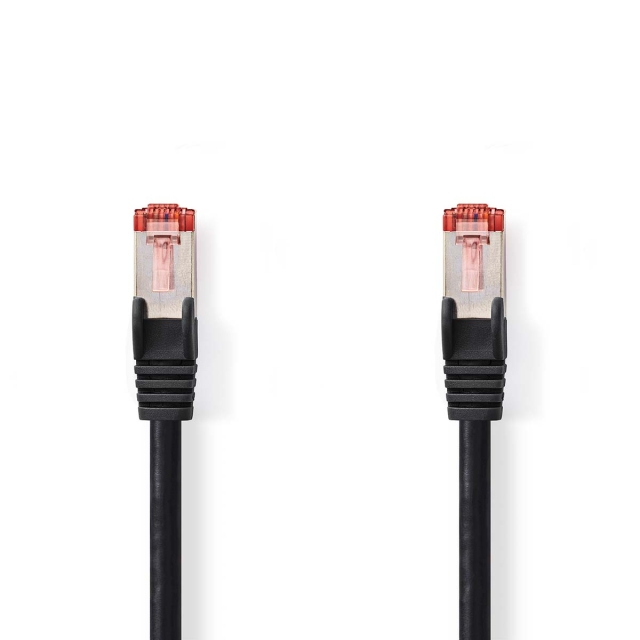 Nedis Kat 6 kabel | RJ45 Han | RJ45 Han | S/FTP | 20.0 m | Runde | LSZH | Sort | Label