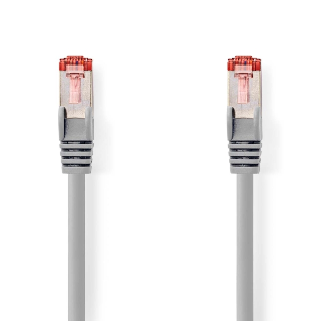 Nedis Kat 6 kabel | RJ45 Han | RJ45 Han | S/FTP | 5.00 m | Runde | LSZH | Grå | Label