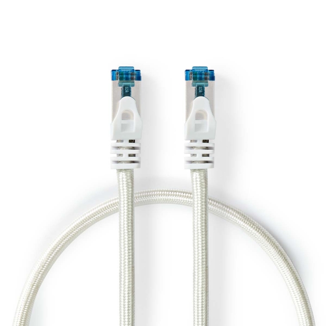 Nedis CAT6a netværkskabel | S/FTP | RJ45 Han | RJ45 Han | 5.00 m | Snagless | Runde | Flettet / PVC | Sølv | Cover Window Box