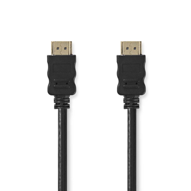 Nedis High Speed HDMI ™ kabel med Ethernet | HDMI™ Stik | HDMI™ Stik | 4K@30Hz | ARC | 10.2 Gbps | 25.0 m | Runde | PVC | Sort | Label
