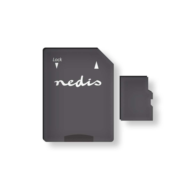 Nedis microSD-hukommelseskort | microSDXC | 128 GB | Skrivehastighed: 90 MB/s | Læs hastighed: 45 MB/s | UHS-I | SD adapter inkluderet