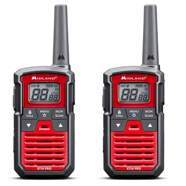 Midland Walkie Talkie XT10 Pro Sort/Rød