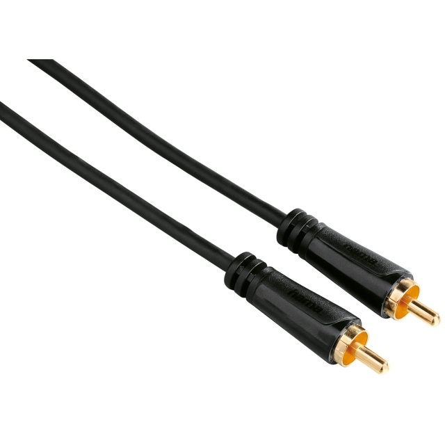 Hama Videokabel 1 Phono-1 Phono 75ohm 1,5m Sort Guldbelagt TL