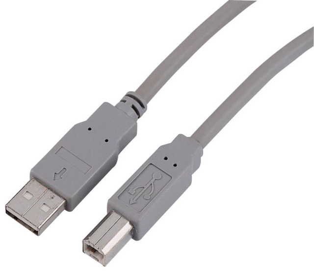 Hama USB 2.0 Kabel A-B  5,0m Grå Bulk 10stk ST