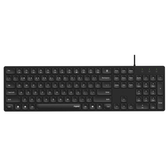 Rapoo Keyboard NK8020 USB-kablet Sort