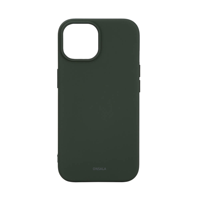 Onsala Mobilcover Silk Touch Recycled MagSerie iPhone 15 Olive Green