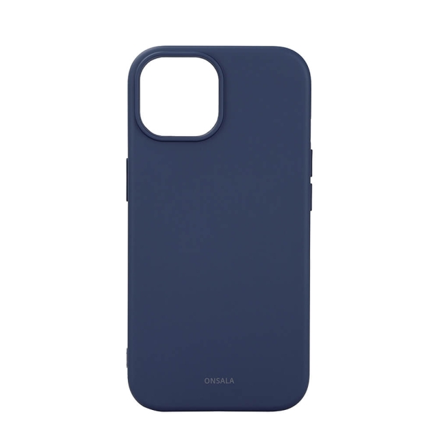 Onsala Mobilcover Silk Touch Recycled MagSerie iPhone 15 Dark Blue