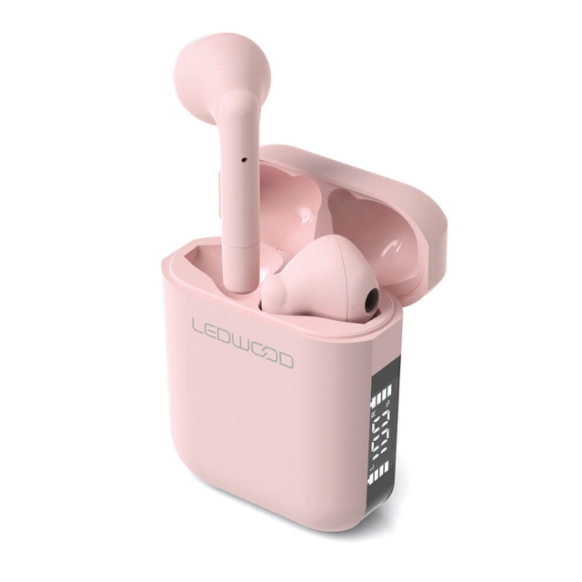 LEDWOOD Hovedtelefon Apollo TWS True Wireless In-Ear Pink Mic