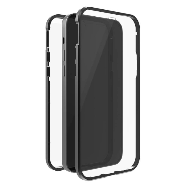 BLACK ROCK Cover 360° Glas Transp/Sort - iPhone 14