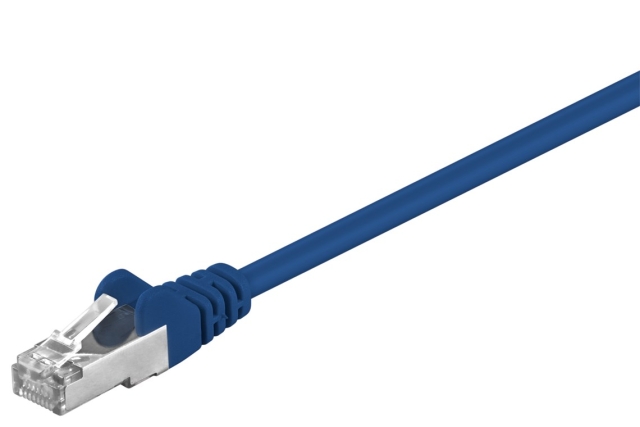 Goobay Netværkskabel CAT 5e, F/UTP, blå, 2 m kobberbeklædt aluminiumleder (CCA)