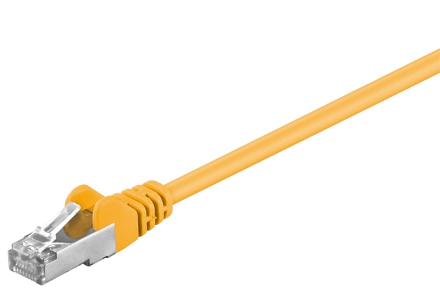Goobay Netværkskabel CAT 5e, F/UTP, gul, 5 m kobberbeklædt aluminiumleder (CCA)