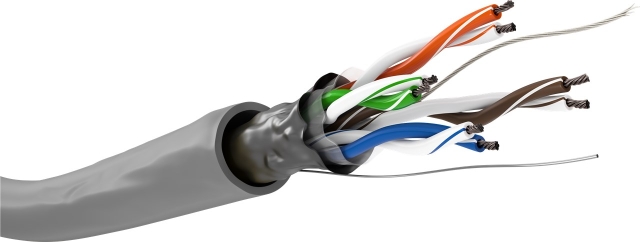 Goobay CAT 5e Netværkskabel, F/UTP, 100 m, grå Kobberbeklædt aluminiumleder (CCA), AWG 26/7 (stranded), PVC-kabelbeklædning