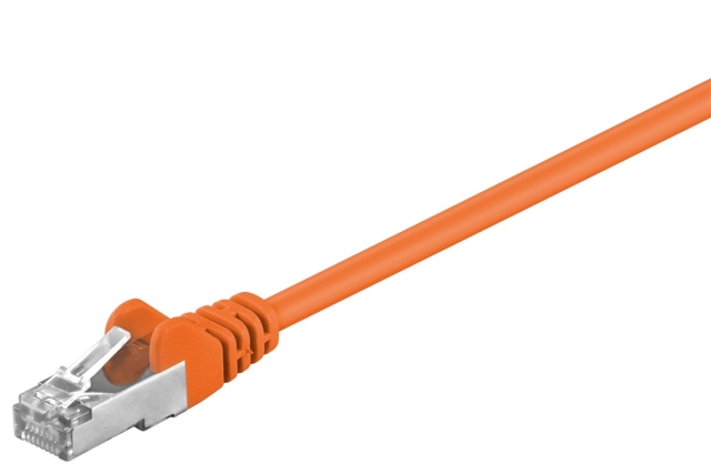 Goobay Netværkskabel CAT 5e, F/UTP, orange, 0,5 m kobberbeklædt aluminiumleder (CCA)