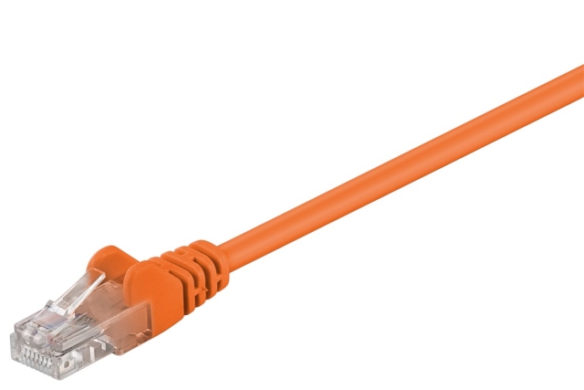 Goobay Netværkskabel CAT 5e, U/UTP, orange, 5 m kobberbeklædt aluminiumleder (CCA)