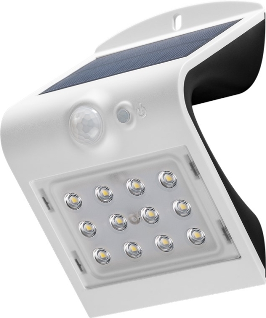 Goobay LED-solcelle-væglampe med bevægelsessensor, 1,5 W neutral hvid lysløsning til indgange, carporte og trapper