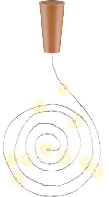 Goobay 3x 10 LED-flaskelys inkl. timer atmosfærisk lysdekoration til glasflasker