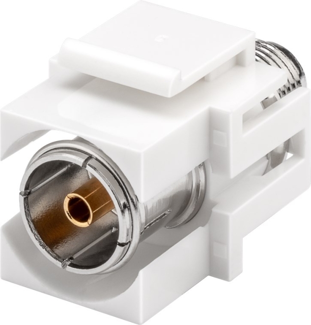 Goobay Keystone-modul SAT/antenne, planforsænket montering IEC / koaksial socket > F socket