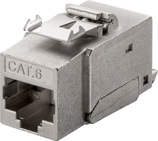 Goobay Keystone modul RJ45 CAT 6, STP, 250 MHz 17,0 mm bred, krokodilletype, til værktøjsfri IDC-montering, snap-in-system