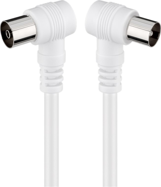 Goobay Vinkelt antennekabel ( koaksial-stik 90° > koaksial-hunstik 90°, 5 m