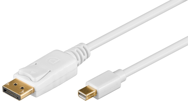 Goobay Mini DisplayPort™-adapterkabel, forgyldt Mini DisplayPort stik > DisplayPort™ stik, 1 m