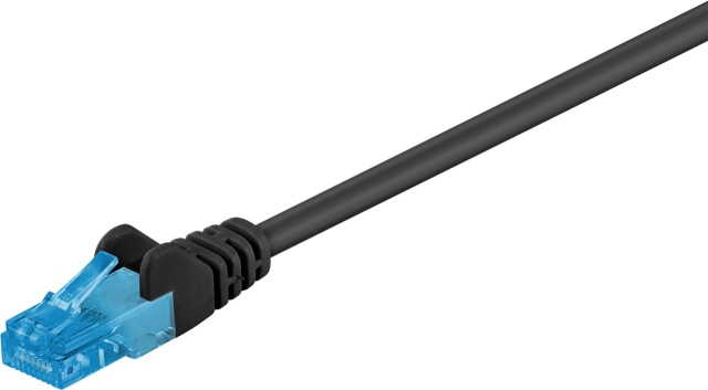Goobay Netværkskabel CAT 6A, U/UTP, sort kobberleder (CU), halogenfri kabelkappe (LSZH), 7.5 m