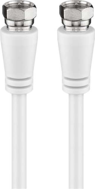 Goobay SAT-antennekabel (Class A, >85 dB), dobbelt afskærmet F-hanstik > F-hanstik (fuldt afskærmet), 1 m