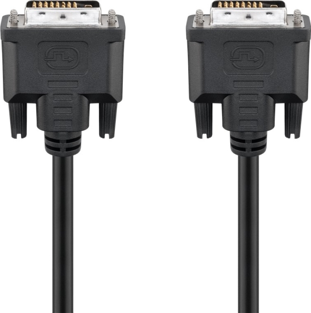 Goobay DVI-D Full HD-kabel Dual Link, Nikkel DVI-D-stik dual link (24 + 1 ben) > DVI-D-stik dual link (24 + 1 ben), 3 m