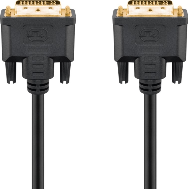 Goobay DVI-I Full HD-kabel Dual Link, forgyldt DVI-I stik dual link (24 + 5 ben) > DVI-I stik dual link (24 + 5 ben), 10 m