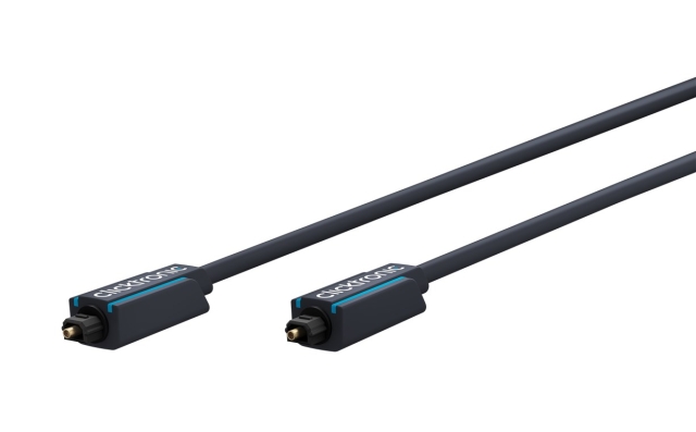 ClickTronic Toslink-kabel Premium-kabel | 1x Toslink-stik  1x Toslink-stik | 1,0 m | Polymer fiberoptisk kabel