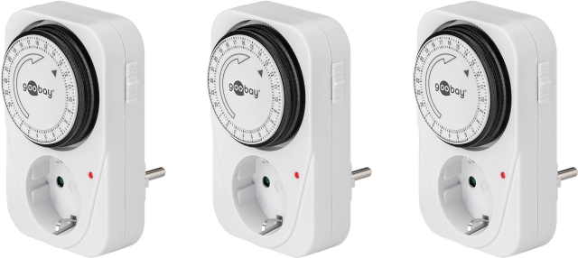 Goobay Set med 3, analog timer Lätt att använda en analog timer