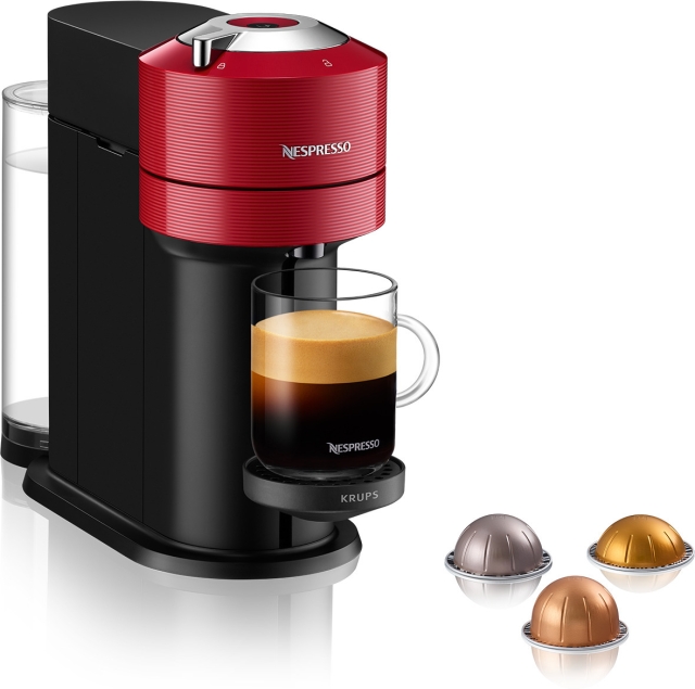 Krups Nespresso Vertuo Next Kapselmaskin, Röd/Svart