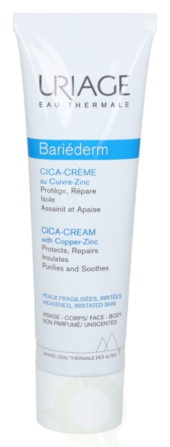 Uriage Bariederm Repairing Cica-Cream 100 ml With Copper-Zinc