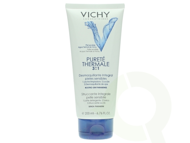 Vichy Purete Thermale 3In1 One Step Cleanser 200 ml Sensitive Skin - 1.Cleansing Milk, 2.Toner, 3.Eye Make-up Remover