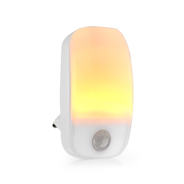 Nedis Plug-In LED natlys | Bevægelse Sensor | Dag/nat sensor | 0.55 W | 11 lm | Varm Hvid