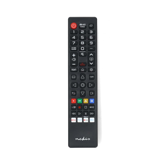Nedis Erstatnings Fjernbetjening | Egnet til: LG | Forprogrammeret | 1 Enhed | Amazon Prime / Disney + Button / Netflix-knap / Rakuten TV Button | Infrarød | Sort